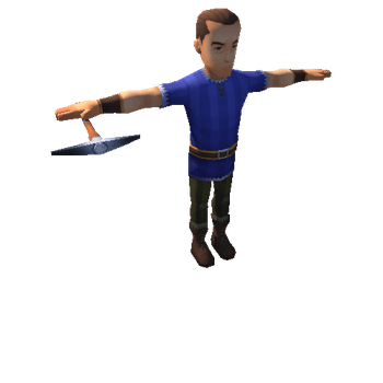 Male Peasant 01A-Pickaxe